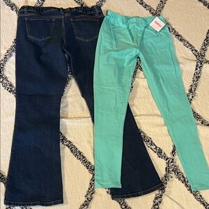Fabkids Teal XL 14/16 leggings and Arizona Jeans Denim 14 1/2 Plus